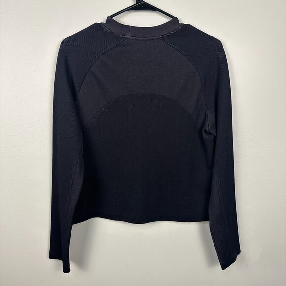 Athleta Turbo Seamless Sweatshirt Size Small Black Crewneck Pullover - Picture 3 of 3